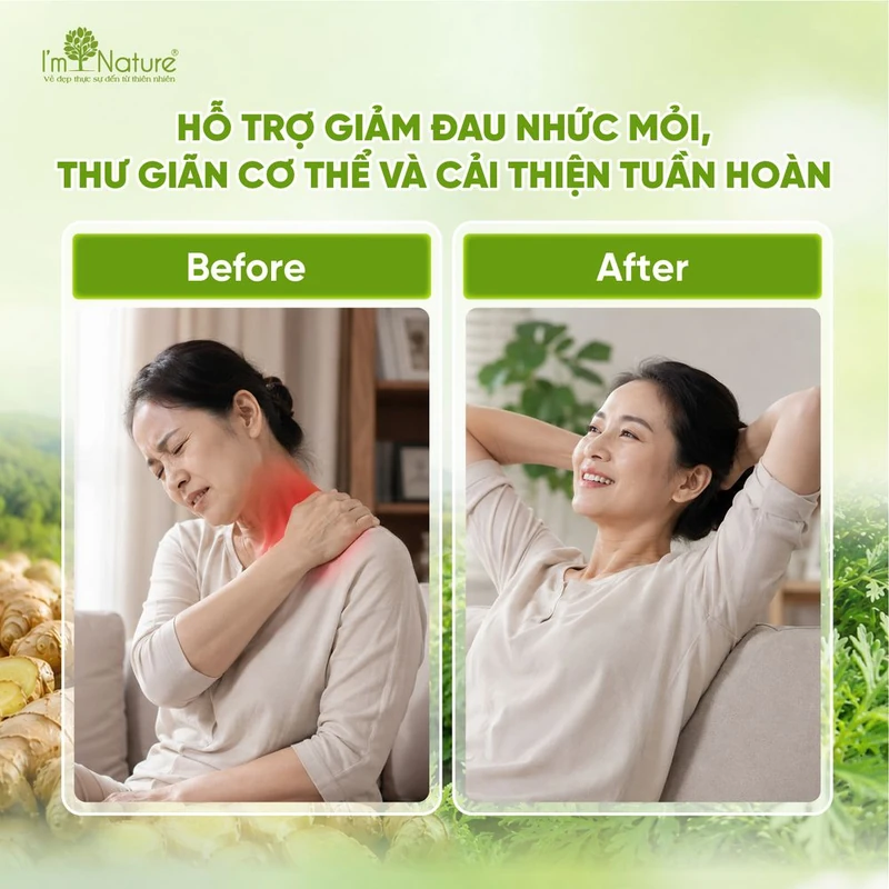 Hình minh họa trước và sau khi thư giãn cơ thể